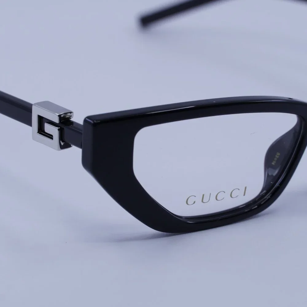 Gucci GG1683O 001 Eyeglasses Shiny Black 53mm Cat Eye Frame